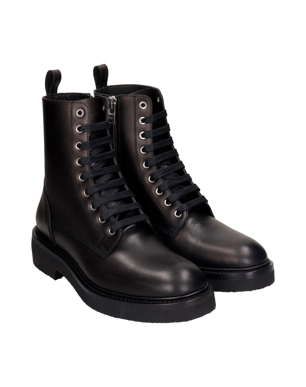 Amiri Combat Boots In Black Leather Italist Always Like A Sale