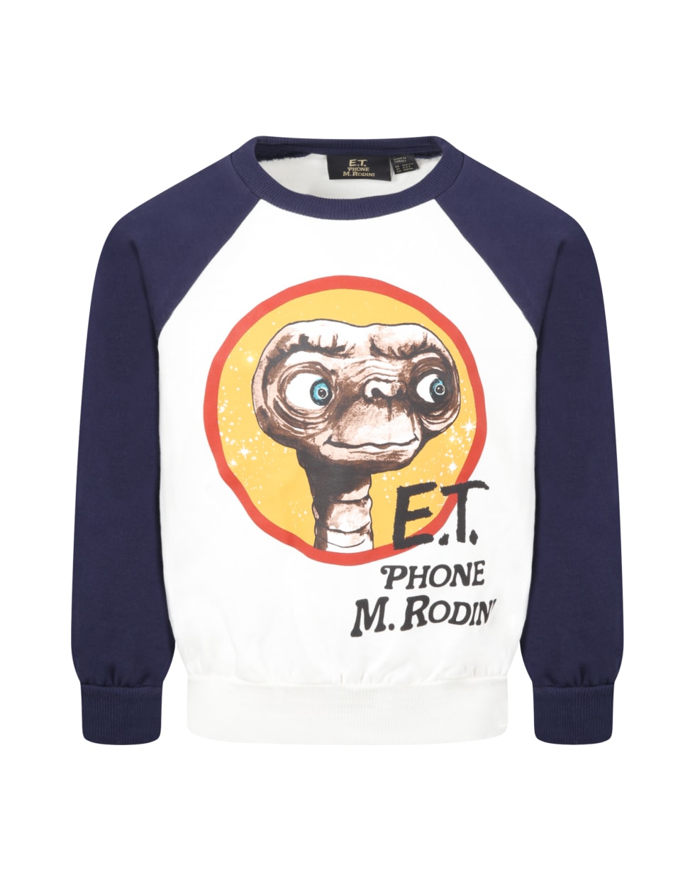 Mini Rodini White Sweatshirt For Kids With E.t. And Logo - Multicolor