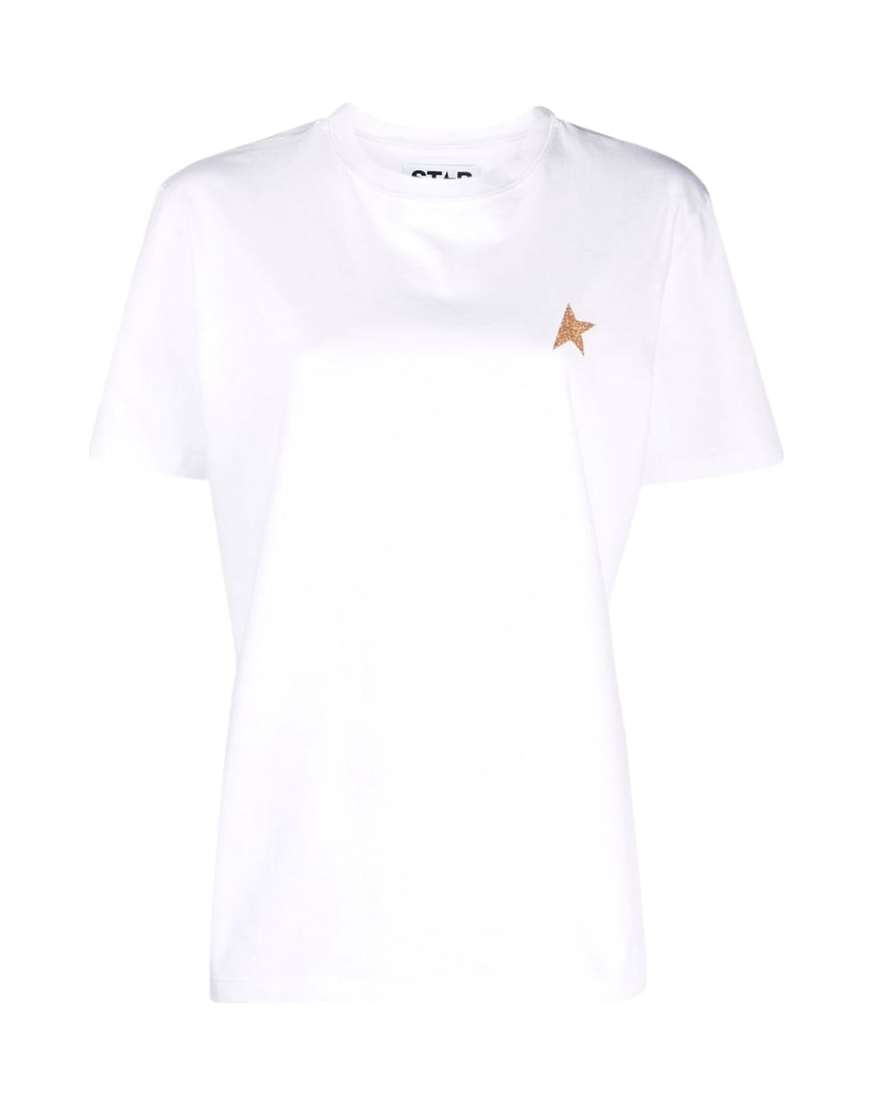 Golden Goose Star W`s Regular T-shirt / Small Star/ Glitter - White Gold