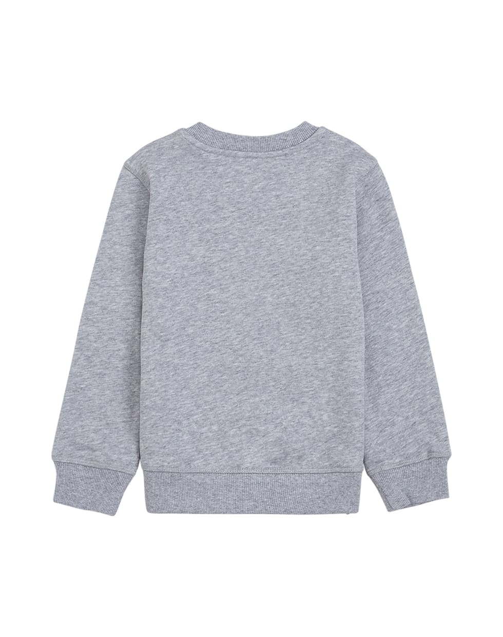 Kenzo Kids Grey Cotton Sweatshirt With Tiger Print - Grigio