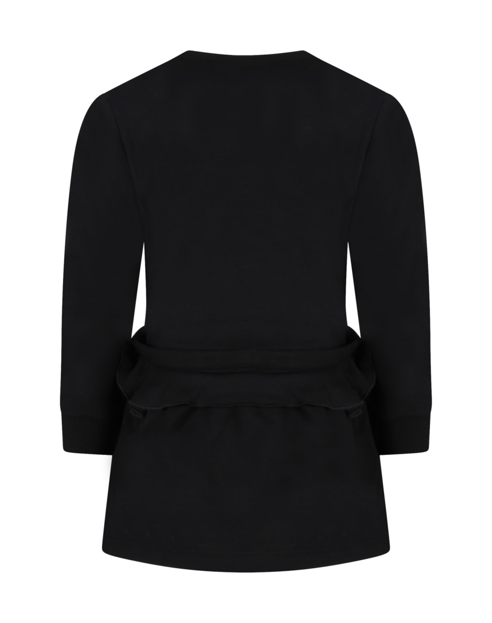 Givenchy Black Dress For Girl With Red Logo - Nero