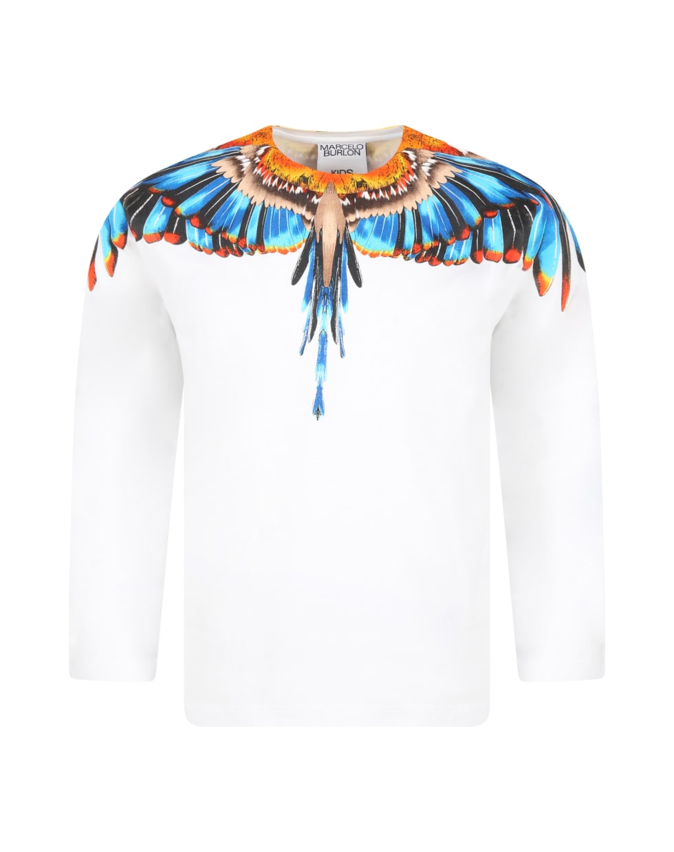 Marcelo Burlon White T-shirt For Boy With Iconic Wings - Bianco