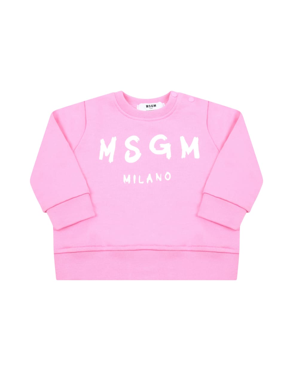 MSGM Pink Sweatshirt For Babygirl With Logo - Pink