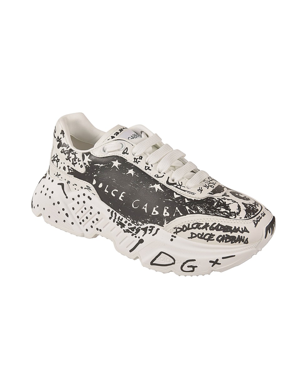 Dolce & Gabbana Graffiti Logo Sneakers - Bianco