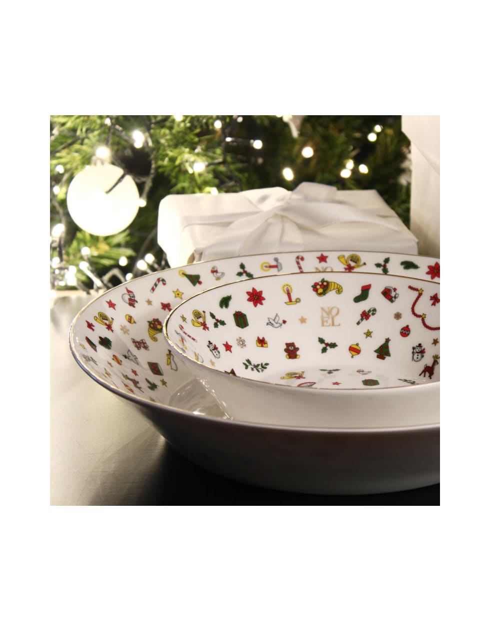 Taitù Large Bowl - Noel Oro Collection - Multicolor and Gold