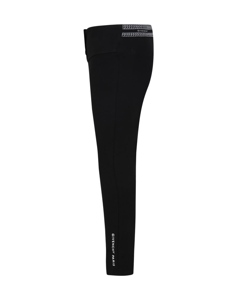 Givenchy Black Leggings For Girl With Logo - Nero