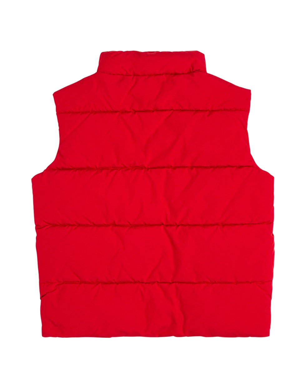 Emporio Armani Red Quilted Nylon Vest With Logo - Red