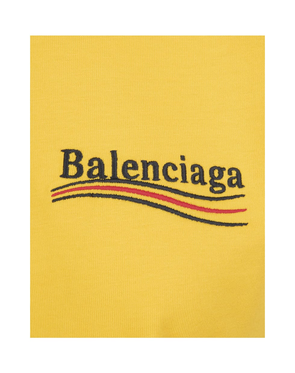 Balenciaga Woman Yellow Slim Fit Political Campaign T-shirt - Giallo