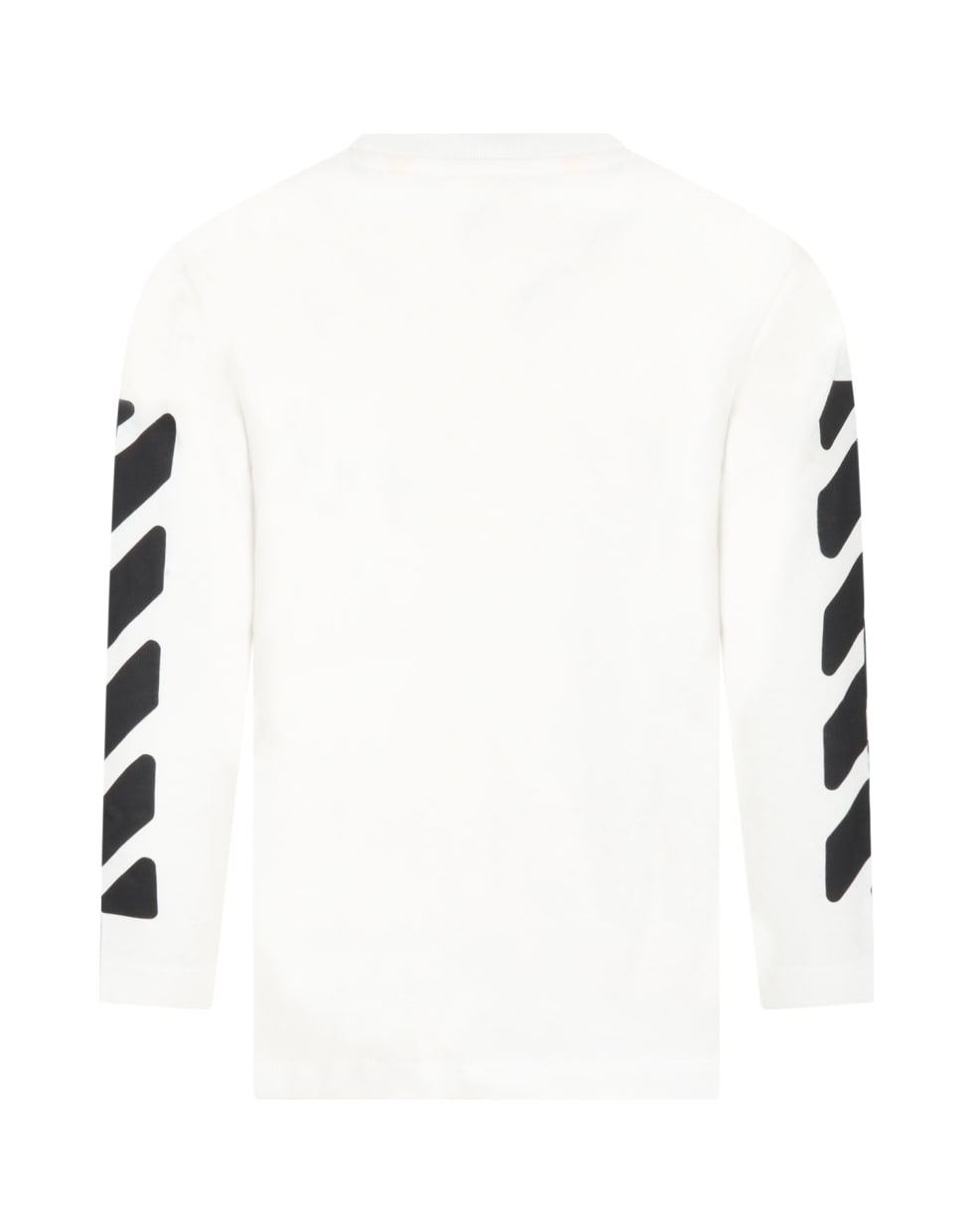Off-White White T-shirt For Kids With Off Black Logo - Bianco e Nero