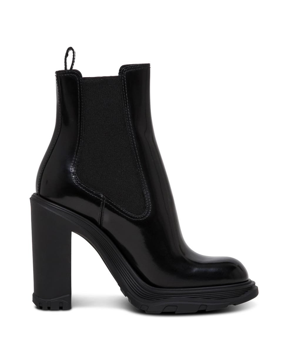Alexander McQueen Treadonly Black Leather Boots - Black