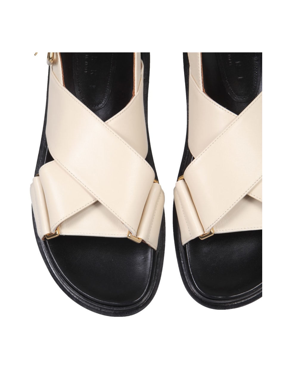 Marni Crossed Sandals - BIANCO