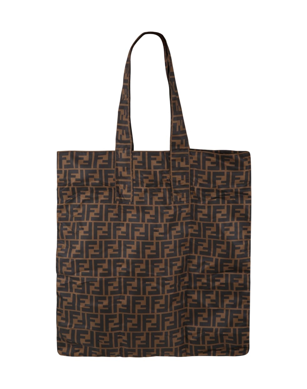 Fendi Brown Shopper-bag For Kids With Ff Logo - Brown