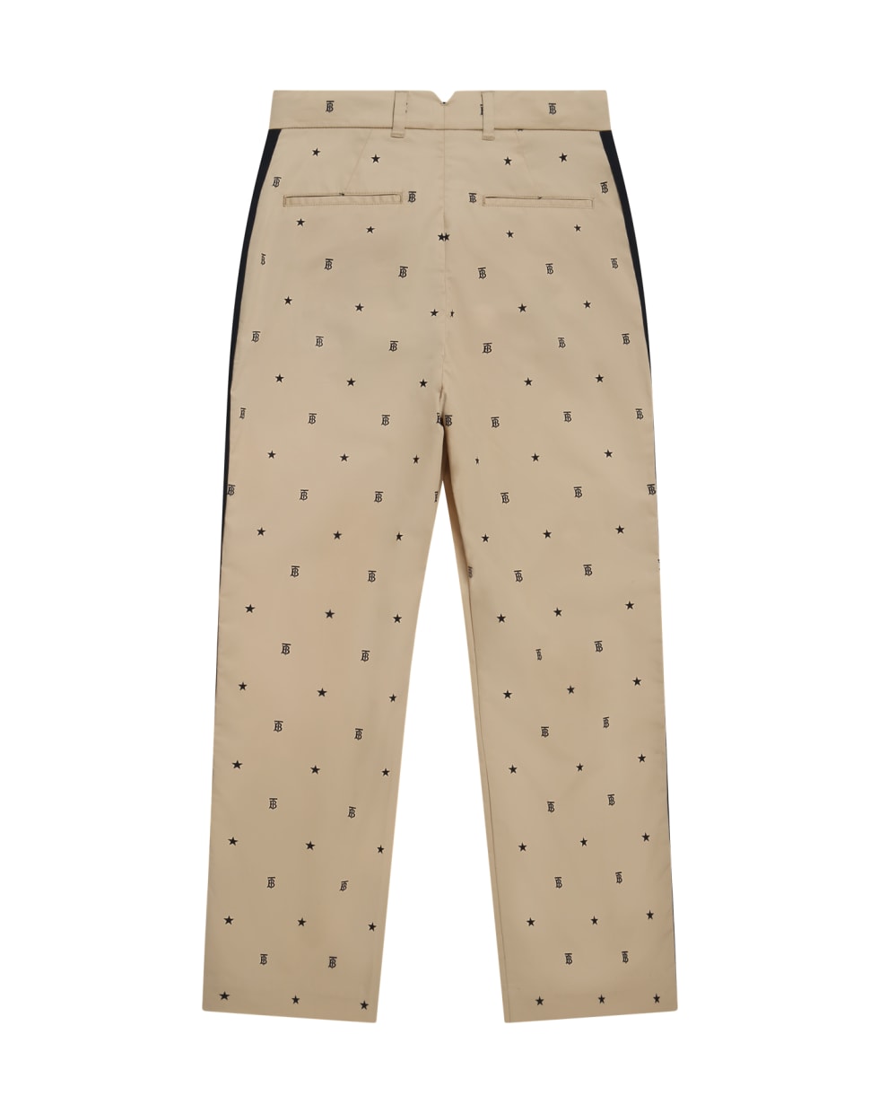 Burberry Beige Trouser For Kids With Stars - Beige