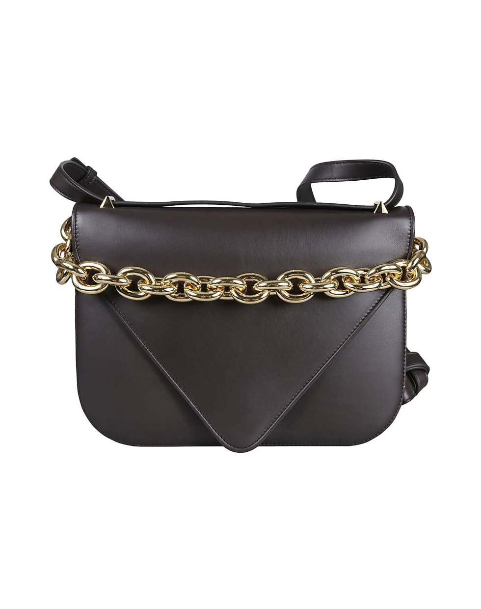 Bottega Veneta Flap Envelope Chain Detail Shoulder Bag - Brown