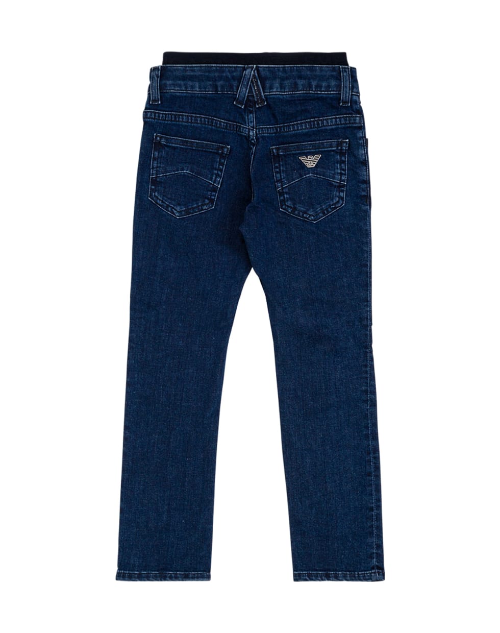 Emporio Armani Blue Denim Jeans With Elastic Waist - Blu