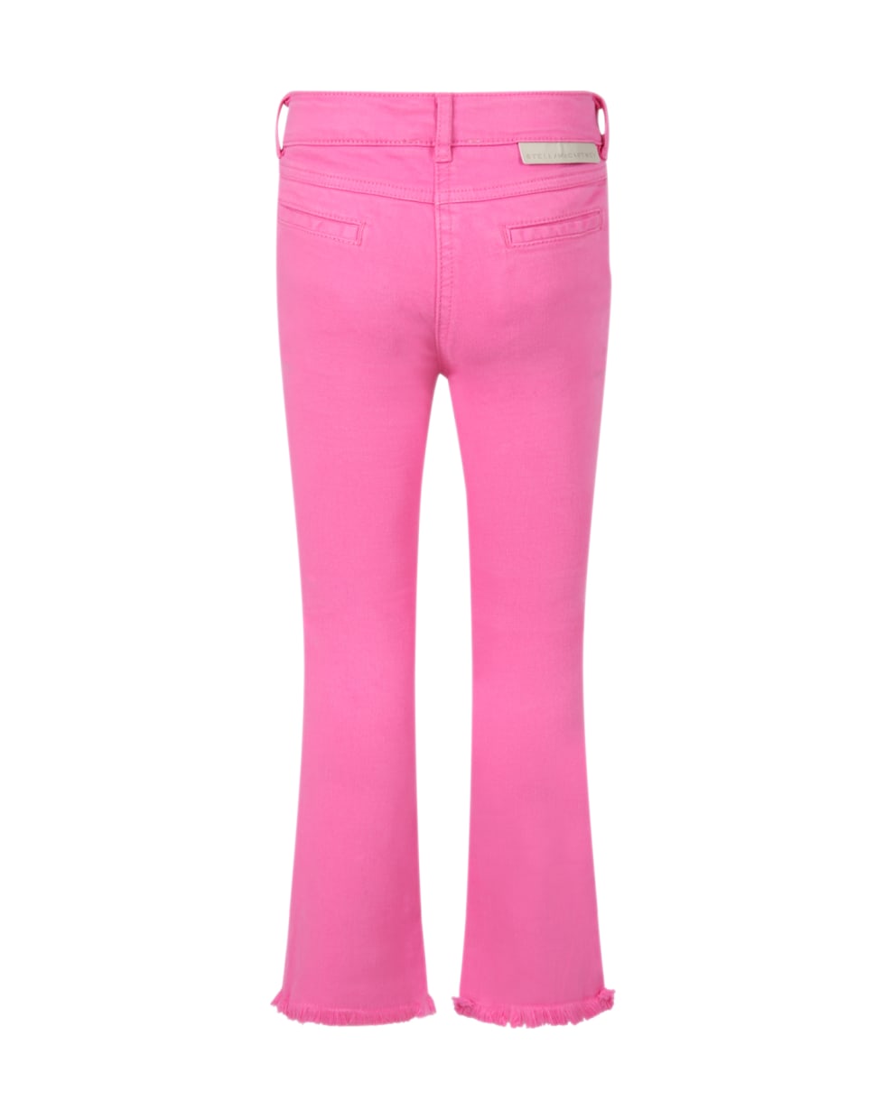 Stella McCartney Kids Fuchsia Jeans For Girl With Patch Logo - Fuchsia