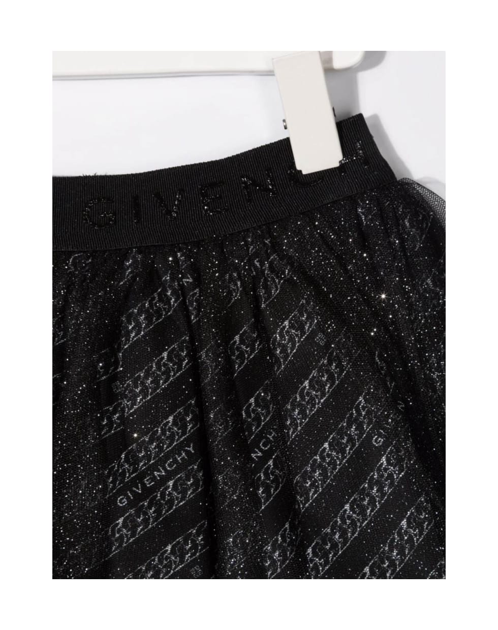 Givenchy Tulle Skirt With Allover Logo - Black