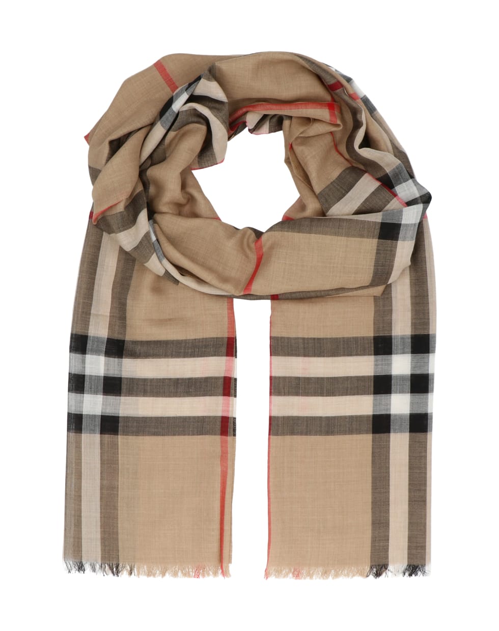 burberry giant check gauze scarf