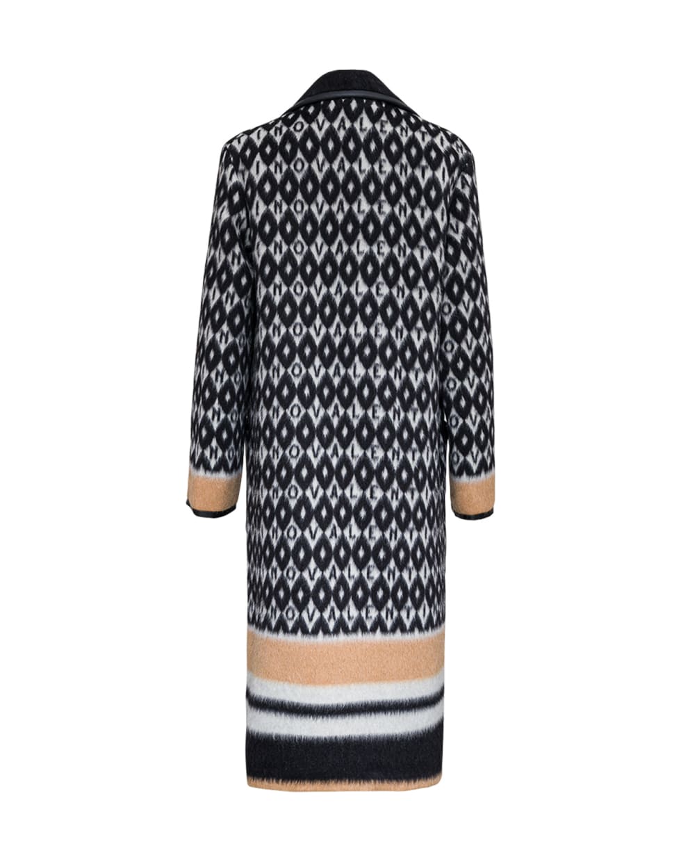 Valentino Archive Long Scarf Coat In Wool Blend - Multicolor