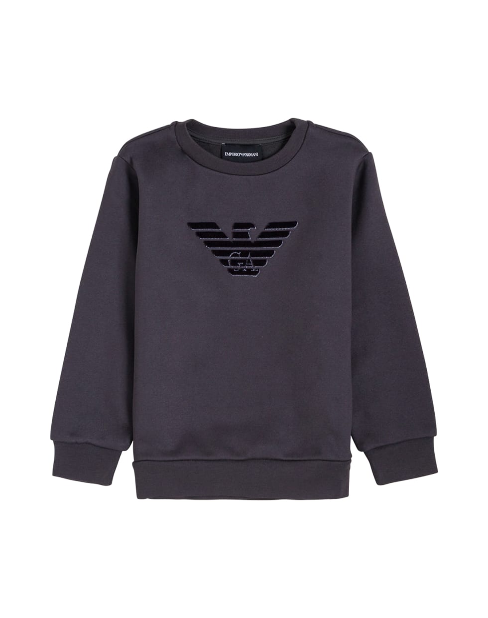 Emporio Armani Black Modal Blend Sweatshirt With Logo - Black