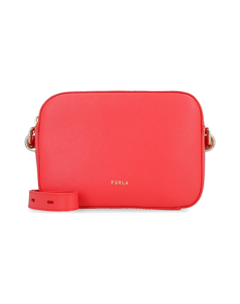 Furla Block Leather Crossbody Bag - red