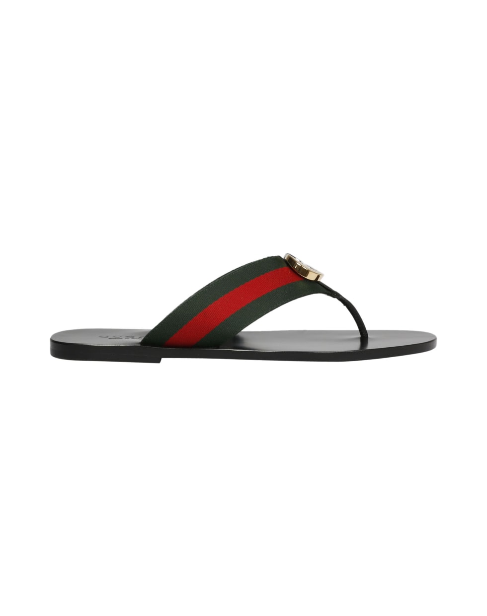 Gucci Gg Web Tape Sandals - Nero.