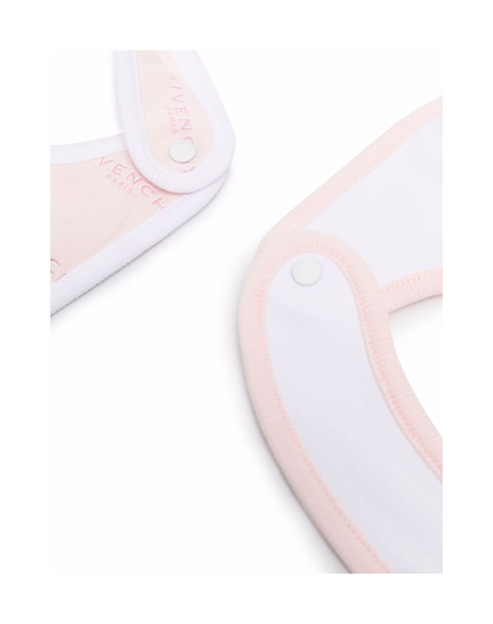 Givenchy White And Pink Baby Bibs Set With Logo - Bianco/rosa