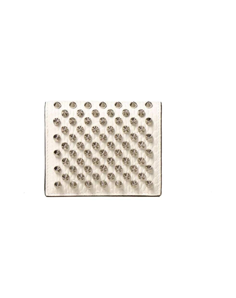 Christian Louboutin White/silver Snake Printed Leather W Palatin Wallet - WHITE/SILVER