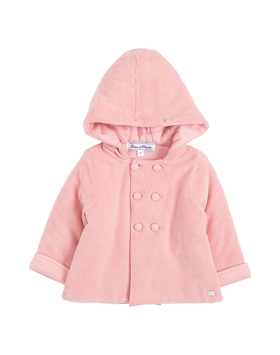 Tartine et Chocolat Double-breasted Pink Cotton Coat - Pink