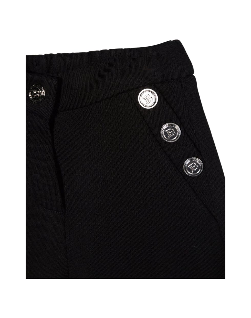 Balmain Black Cotton Shorts - Nero