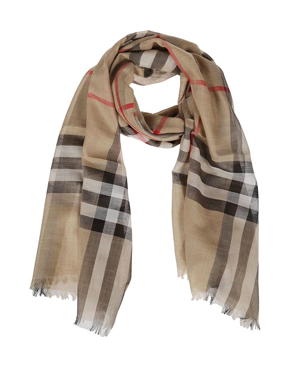 burberry giant check gauze scarf