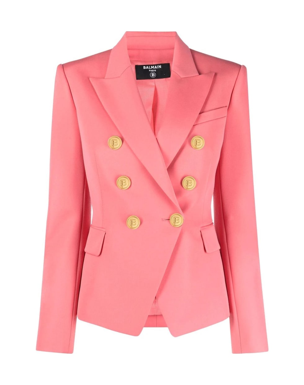 Balmain Salmon Pink Wool Jacket | italist, ALWAYS LIKE A SALE