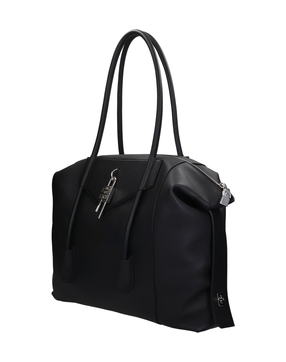 Givenchy Antigona Lock Soft Hand Bag In Black Viscose | italist