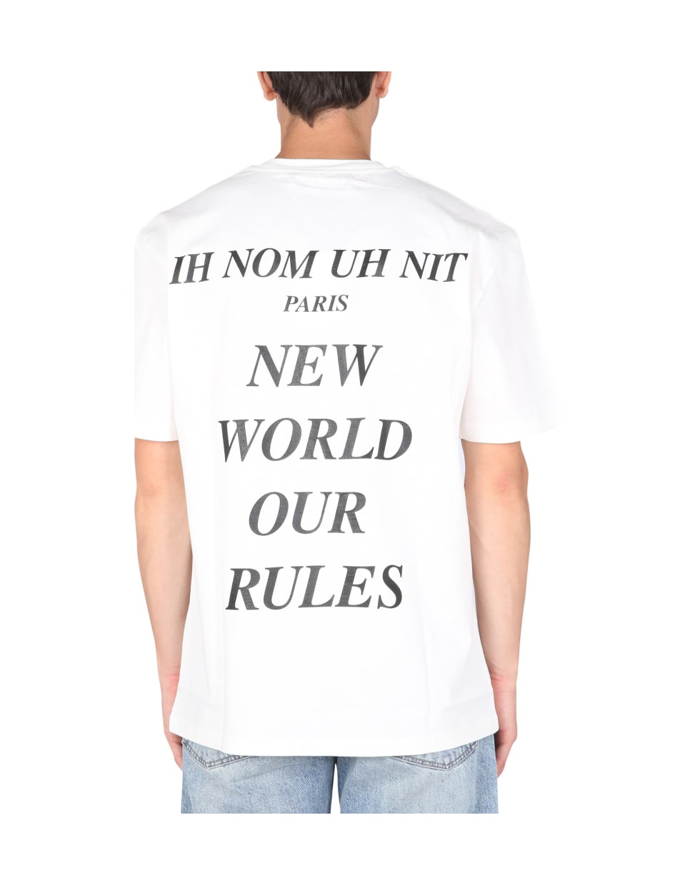 ih nom uh nit New World T-shirt - BIANCO