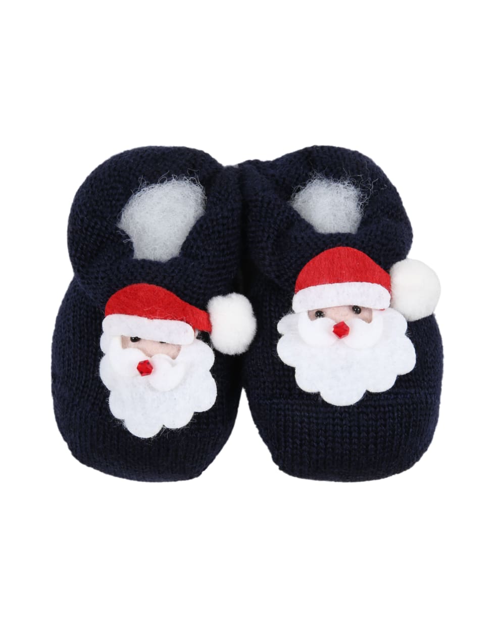 Story loris Blue Baby-bootee For Baby Boy With Santa Claus - Blue