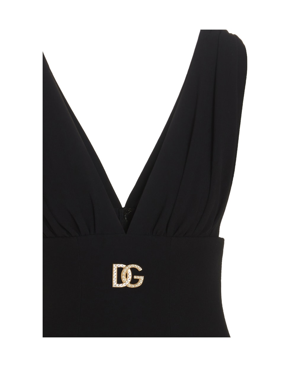 Dolce & Gabbana Jewel Logo Dress - Nero