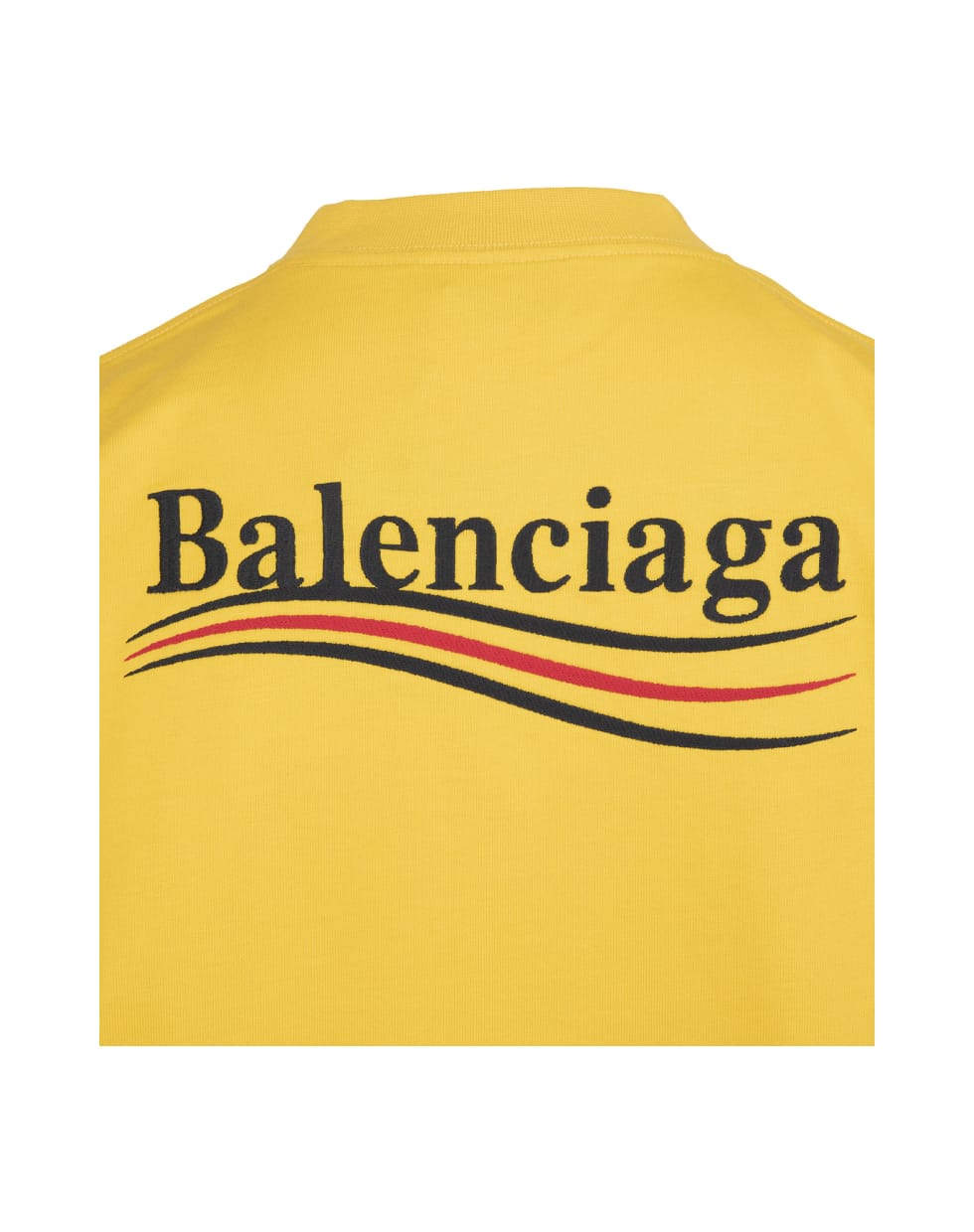Balenciaga Woman Yellow Slim Fit Political Campaign T-shirt - Giallo