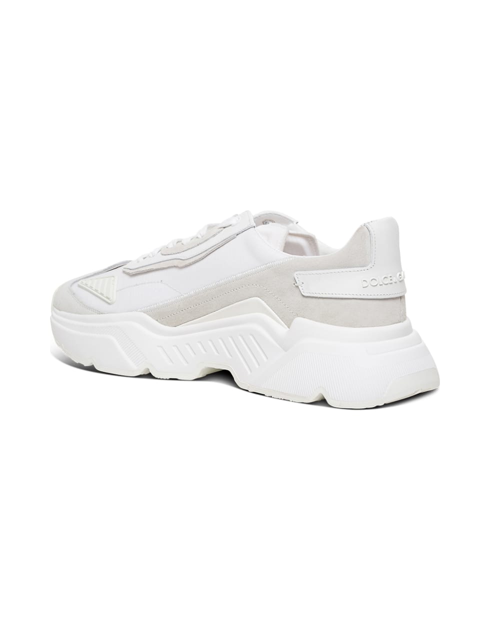 Dolce & Gabbana White Daymaster  Stretch Jersey Sneaker - White