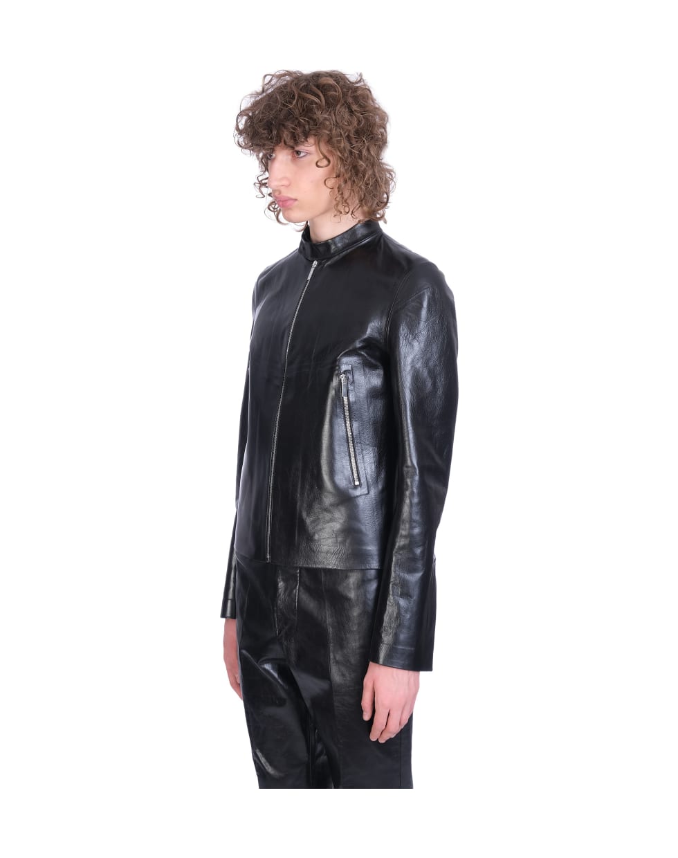 Sapio Biker Jacket In Black Leather - black