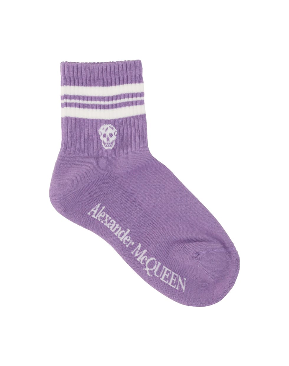Alexander McQueen Alexander Mc Queen Stripe Skull Socks - Pink/white