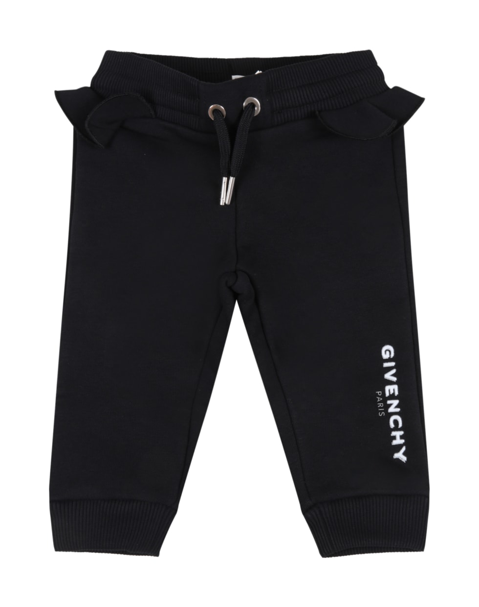 Givenchy Black Sweatpant For Baby Girl With Logo - Black