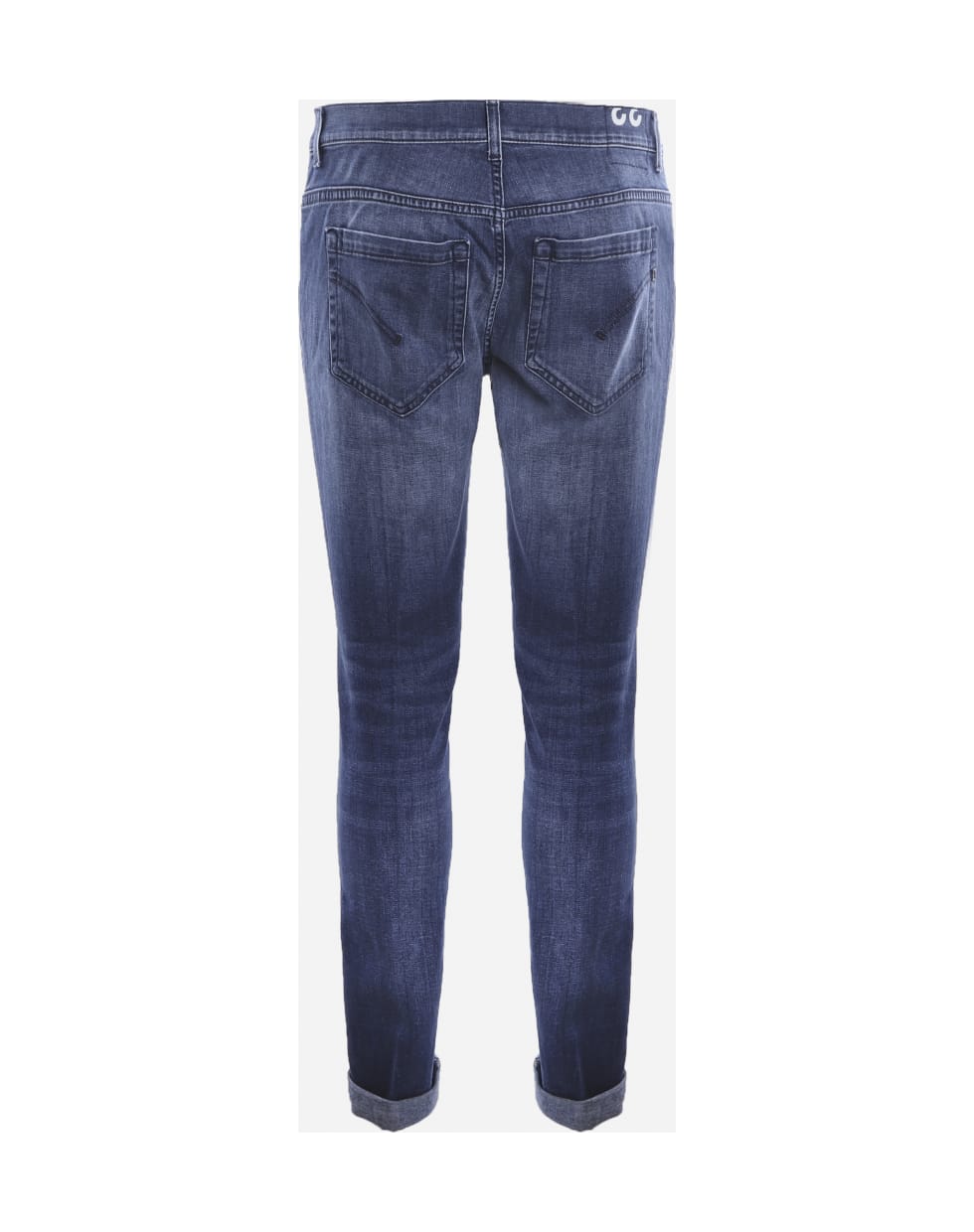 Dondup Stretch Cotton Jeans With Cuffs On The Bottom - Blue