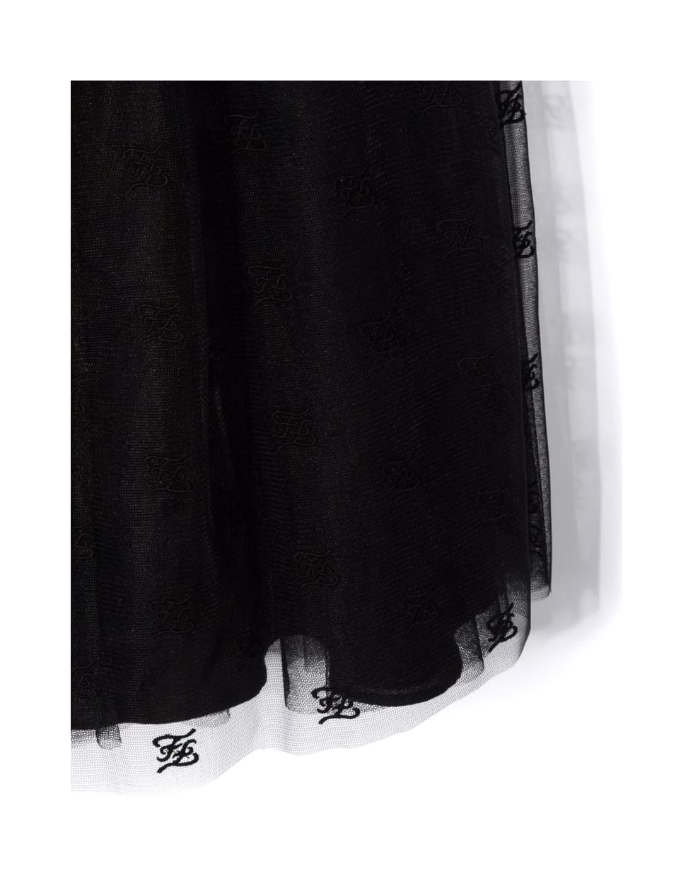 Fendi Black Cotton Blend Midi Tutu Skirt - Nero