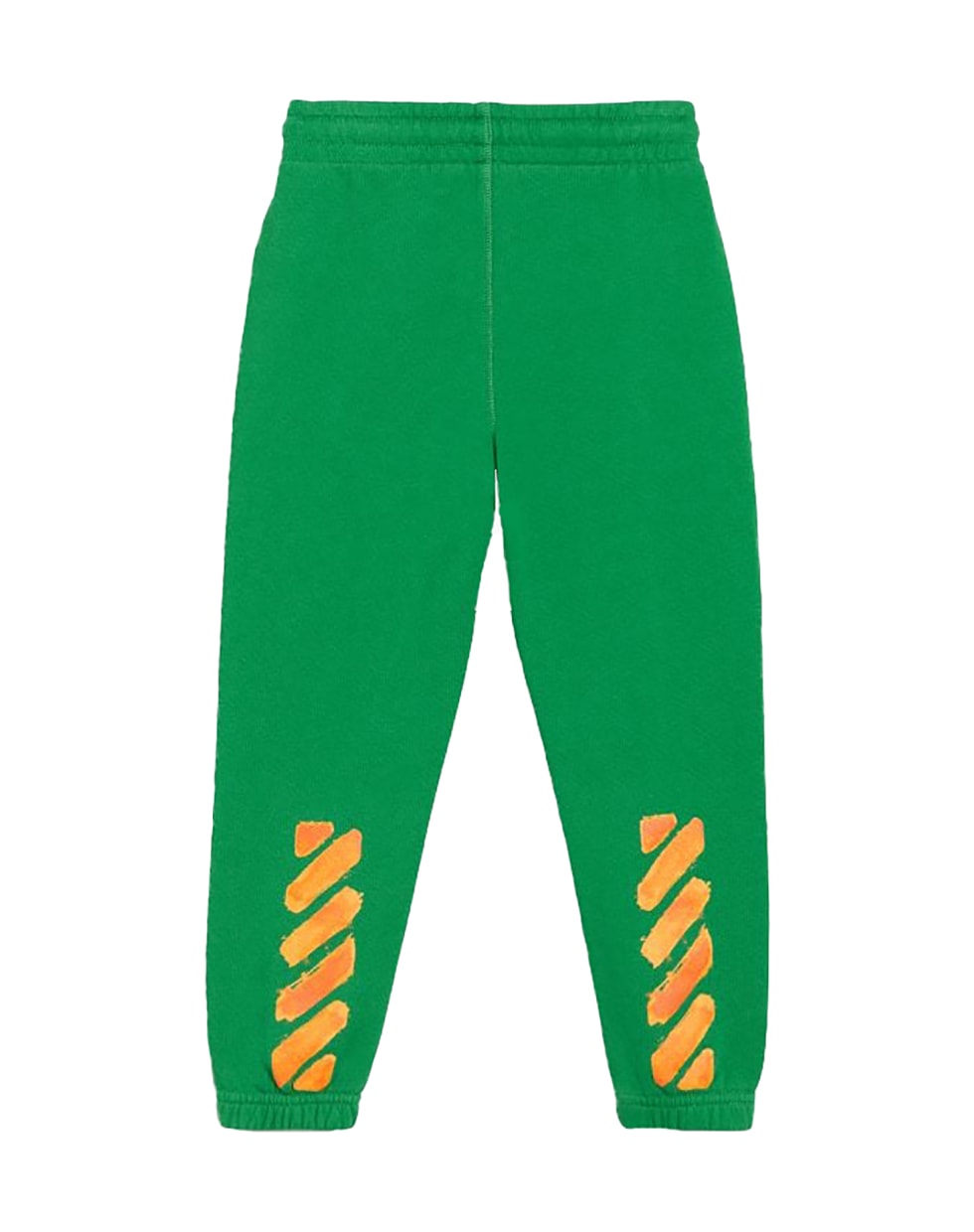 Off-White Green Weatpants For Boy With Logo - Verde e Arancione