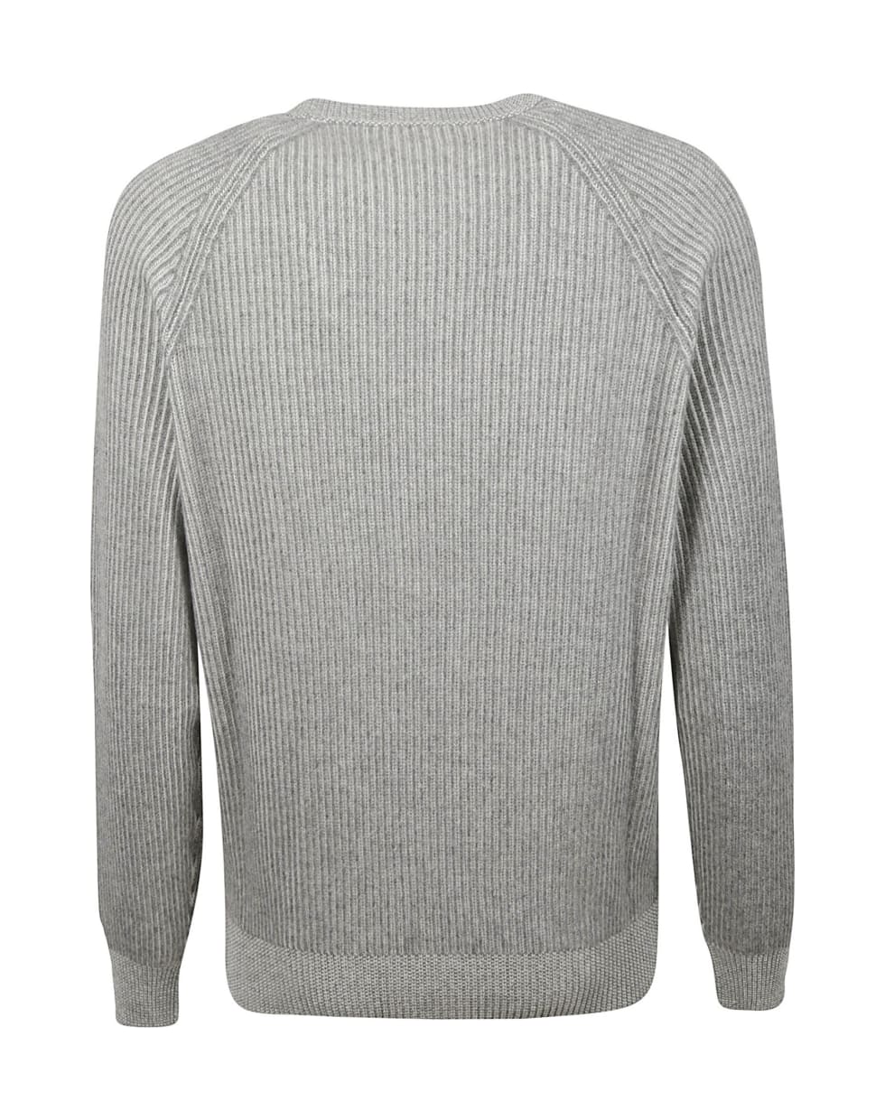 Brunello Cucinelli Rib Knit Plain Pullover - Dark Grey