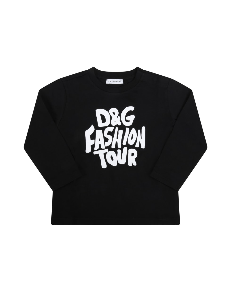 Dolce & Gabbana Black T-shirt For Kids With Logo - Black