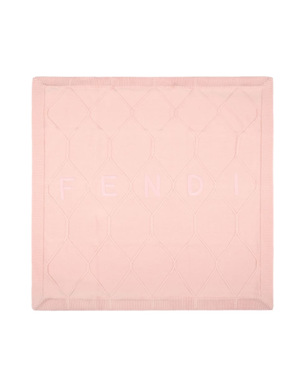 Fendi Pink Blanket For Baby Girl With Logo - Pink