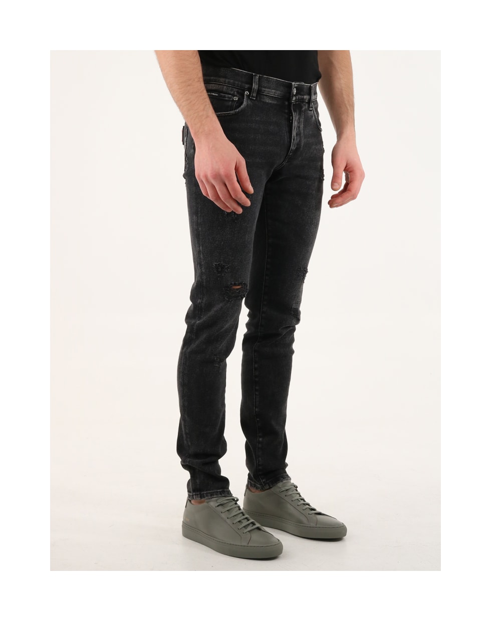 Best price on the market at italist | Dolce & Gabbana Grey Slim Fit Jeans