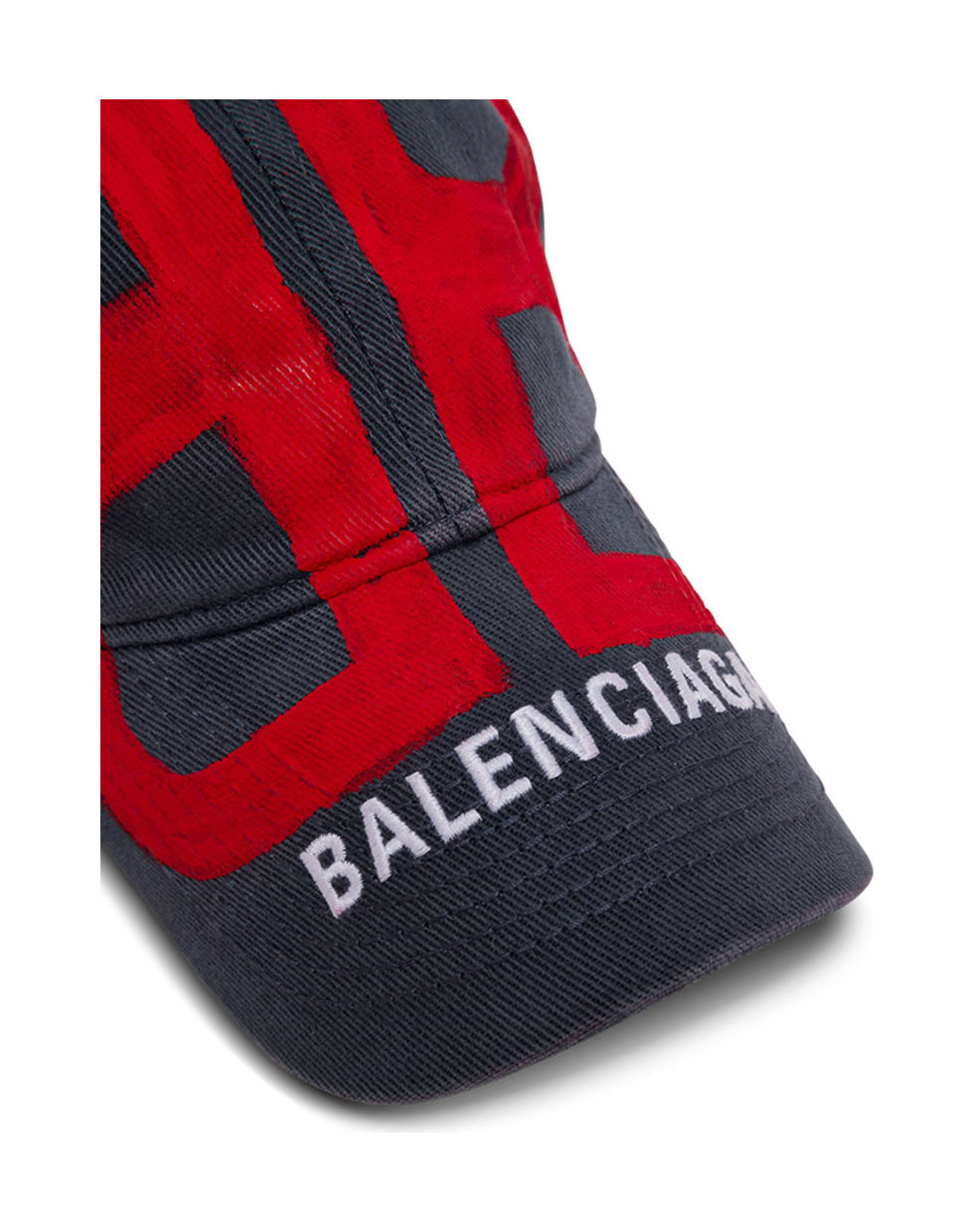 Balenciaga Cotton Cap With Logo Print - GRIGIO