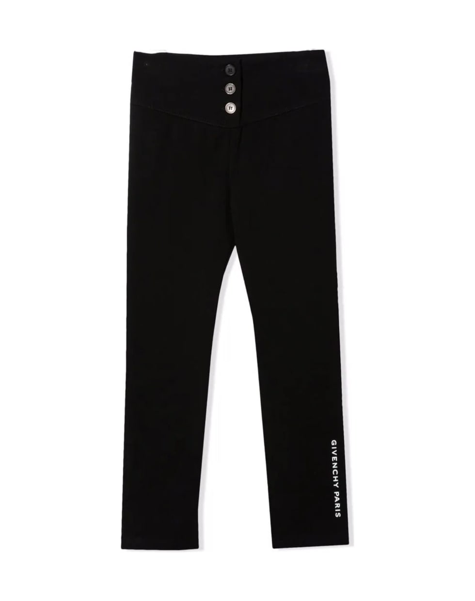 Givenchy Black Stretch Cotton Leggings - Nero